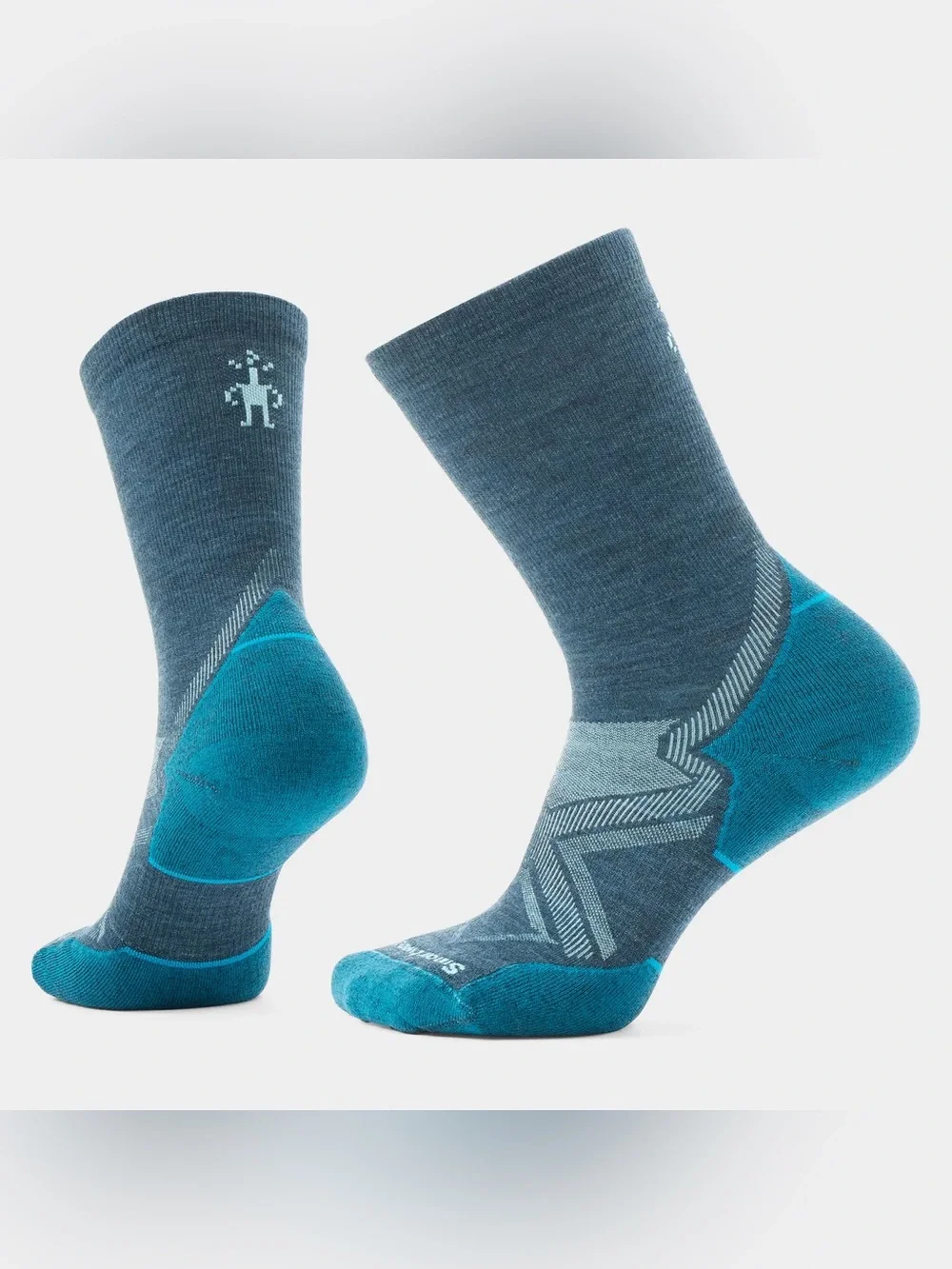 NEW SmartWool Cold Weather Run Socks Size Medium Twilight Blue Crew Wool NWT